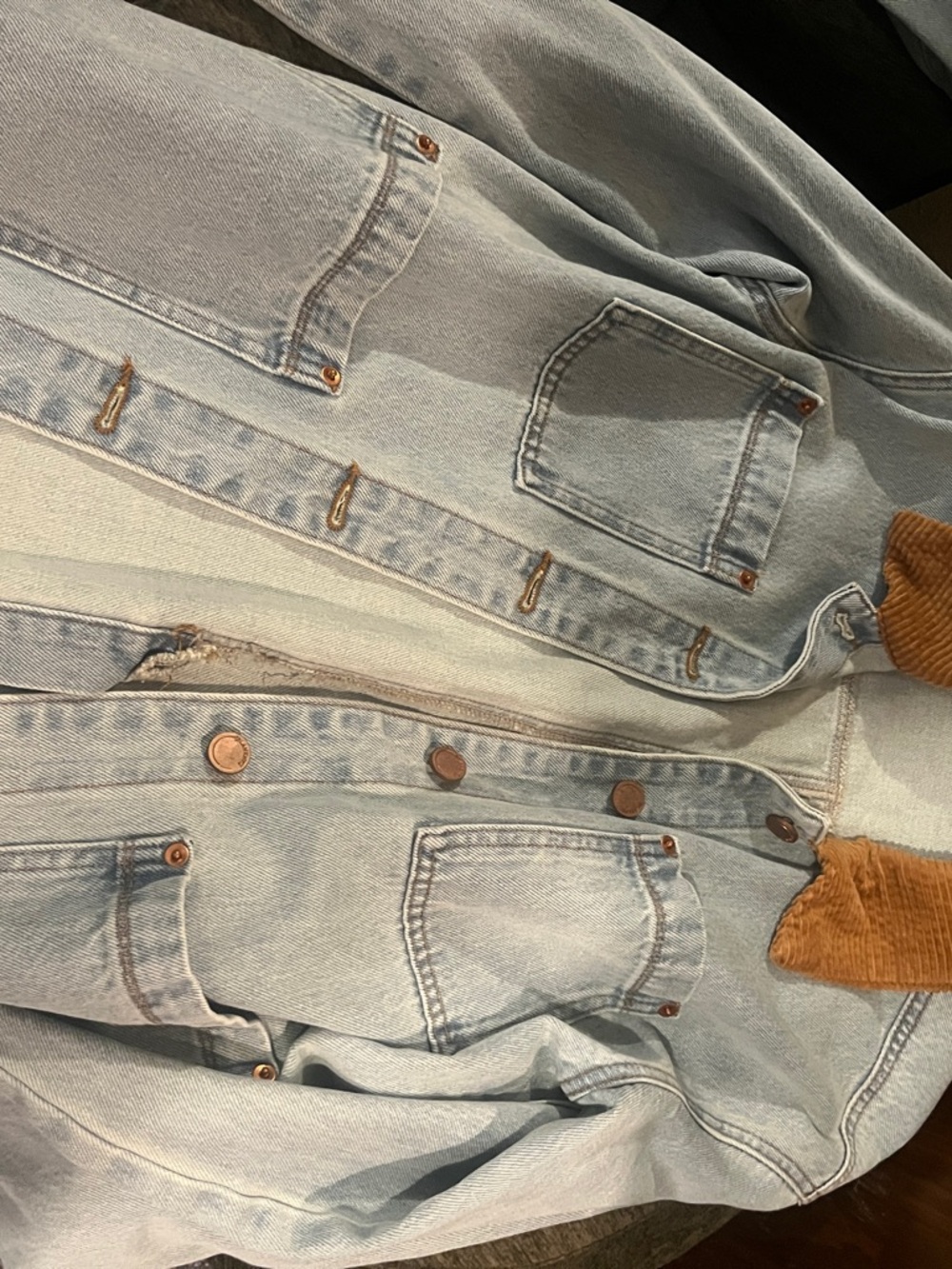 Blank NYC Light Indigo Denim barn Jacket with Button Front XS Anthropologie NWOT - Picture 8 of 9